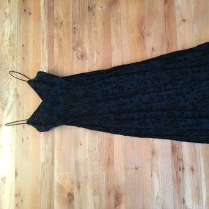 formal floor length dress with beading